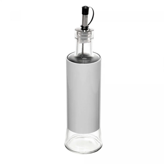 Imagem GARRAFA BRANCA PARA AZEITE COM TAMPA VERSATILE 300ML EM VIDRO 24,5X6,5CM - WOLFF