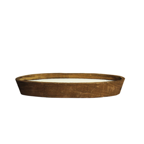 Imagem VELA AROMÁTICA EM VASO OVAL DE MADEIRA 4X29X11CM - LILIAN GIFT DESIGN