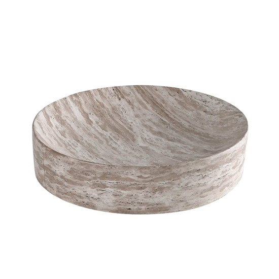 Imagem CENTRO DE MESA DECORATIVO EM CERÂMICA CINZA MARMORIZADO 8X32X32CM - CROSS