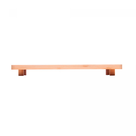 Imagem BANDEJA RETANGULAR EM BAMBU COM PÉ NATURE 2,5X24X11CM - LYOR