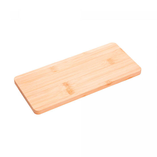 Imagem BANDEJA RETANGULAR EM BAMBU COM PÉ NATURE 2,5X24X11CM - LYOR