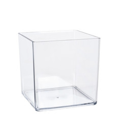 Imagem de VASO QUADRADO DECORATIVO EM ACRÍLICO 15X15X15CM - GRILLO - Grillo Ltda