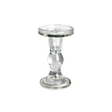 Imagem de CASTIÇAL DECORATIVO DE VIDRO TRANSPARENTE 14,5X8,5X8,5CM - GRILLO - Grillo Ltda