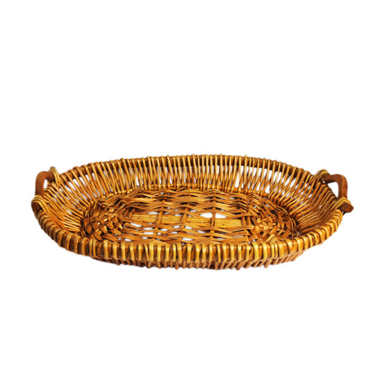 Imagem BANDEJA OVAL MÉDIA DECORATIVA EM PALHA 13X61X40CM - ENTRECASA
