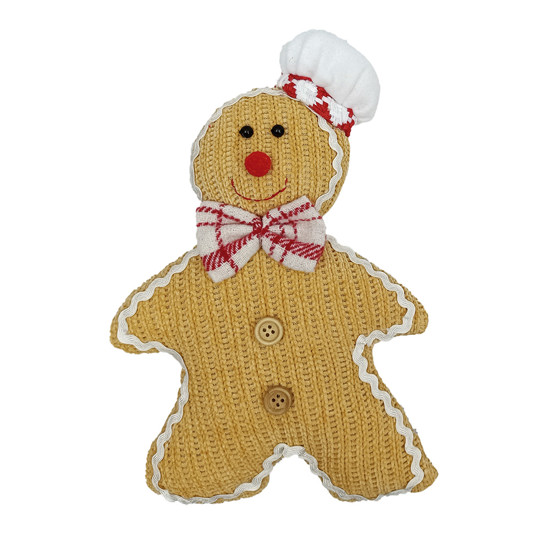 Imagem BONECO GINGER BREAD DECORATIVO EM ALGODÃO PARA PENDURAR 26CM - TUUT