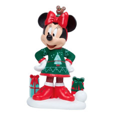 Imagem de MINNIE NATALINA EM PÉ COM PRESENTES EM RESINA 34X19X14CM - CROSS - Cromus Embalagens Ind E Com Ltda