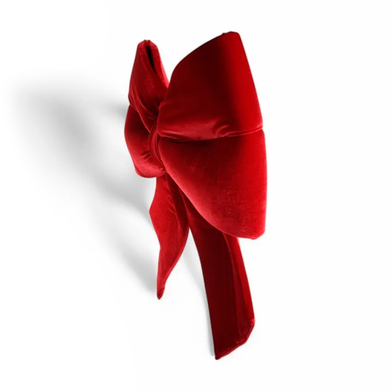 Imagem LAÇO GRANDE ESPECIAL PRONTO DECORATIVO VERMELHO 69X55X12CM - CROMUS