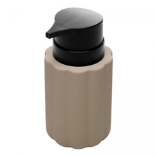 Imagem de PORTA SABONETE LÍQUIDO SOFT TOUCH PILARES 300ML NUDE CERÂMICA - WOLFF - Rojemac Impotacao E Exportacao Ltda