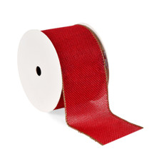 Imagem de FITA ARAMADA DECORATIVA VERMELHA E BORDA VERDE 6,3CM X 9,14M - GRILLO - Grillo Ltda