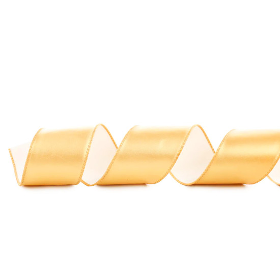 Imagem FITA ARAMADA DECORATIVA DOURADA EM POLIÉSTER 6,3CM X 9,14M - CROMUS