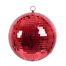 Imagem de BOLA NATALINA ESPELHADA VERMELHA EM PVC 30X30X30CM - GRILLO - Grillo Ltda
