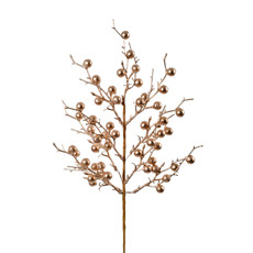 Imagem de HASTE DECORATIVA DE BERRIES DOURADAS EM PLÁSTICO E METAL 47CM - GRILLO - Grillo Ltda