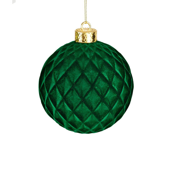 Imagem BOLA NATALINA DECORATIVA PARA PENDURAR VERDE EM PLÁSTICO PVC 12CM - GRILLO