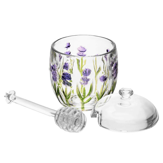 Imagem MELEIRA COM PEGADOR LAVANDA HAND PAINTING 11,3X8,5CM - LYOR