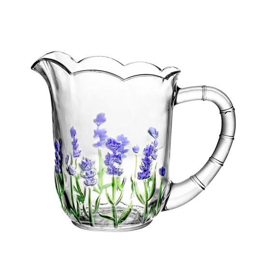 Imagem JARRA DE CRISTAL LAVANDA HAND PAINTING 20X23X15CM - LYOR