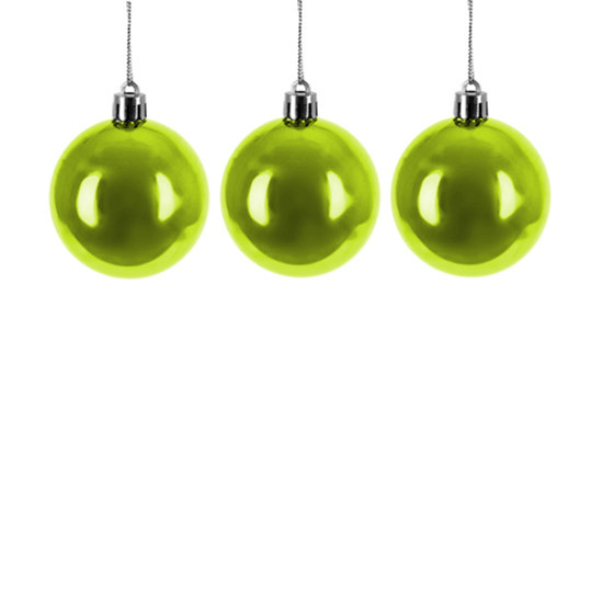 Imagem BOLA NATALINA VERDE MENTA METALIZADA DECORATIVA 6CM 3 PEÇAS - GRILLO