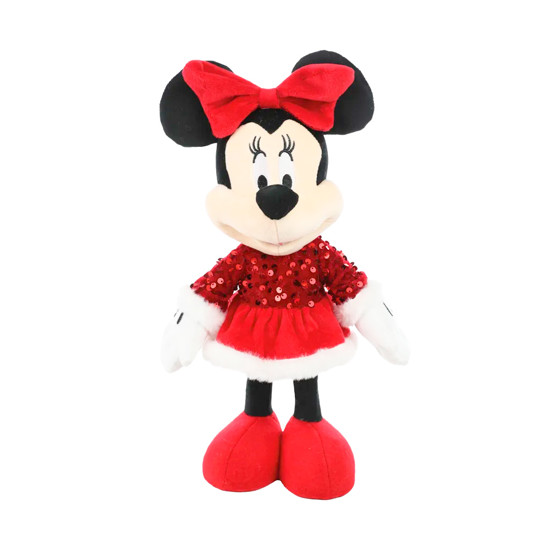 Imagem MINNIE NATALINA COM GORRO VERMELHO E VESTIDO COM LANTEJOLAS VERMELHAS - CROMUS