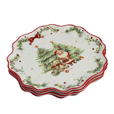 Imagem de CONJUNTO 4 XÍCARAS NATALINAS COM PIRES EM PORCELANA - CROSS - Cross Comercial Ltda