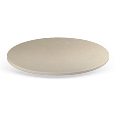 Imagem de BANDEJA REDONDA GIRATÓRIA EM MÁRMORE BEGE E BASE DE MADEIRA 3X40X40CM - CROSS - Cross Comercial Ltda