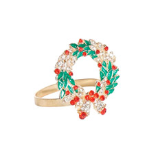 Imagem de ARGOLA GUIRLANDA PARA GUARDANAPO EM METAL 4X4X4CM 4 UNIDADES - CROMUS - Cromus Embalagens Ind E Com Ltda