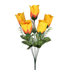 Imagem de BUQUÊ DE BOTÕES DE ROSAS LARANJAS DE PLÁSTICO 36X17CM - GRILLO - Grillo Ltda