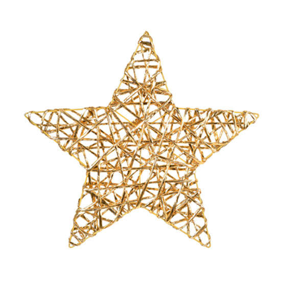 Imagem ESTRELA ARAMADA DOURADA DECORATIVA EM METAL 30X30CM - GRILLO