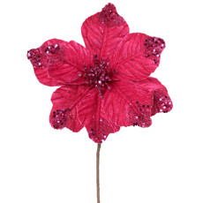 Imagem de HASTE DECORATIVA DE BICO DE PAPAGAIO ROSA COM GLITTER 30X25X25CM - CROMUS - Cromus Embalagens Ind E Com Ltda
