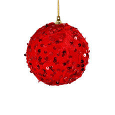 Imagem de CONJUNTO 3 BOLAS NATALINAS VERMELHAS DE PLÁSTICO 10CM - GRILLO - Grillo Ltda