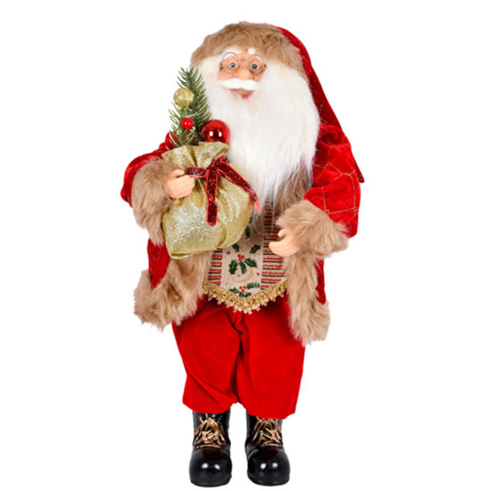 Imagem PAPAI NOEL DECORATIVO DE TECIDO E PLÁSTICO 45X20X15CM - GRILLO