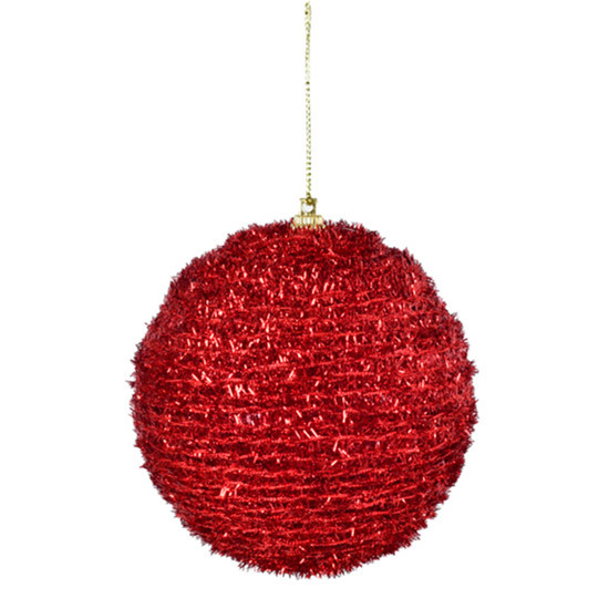 Imagem CONJUNTO 3 BOLAS NATALINAS VERMELHAS DE PLÁSTICO 10CM - GRILLO