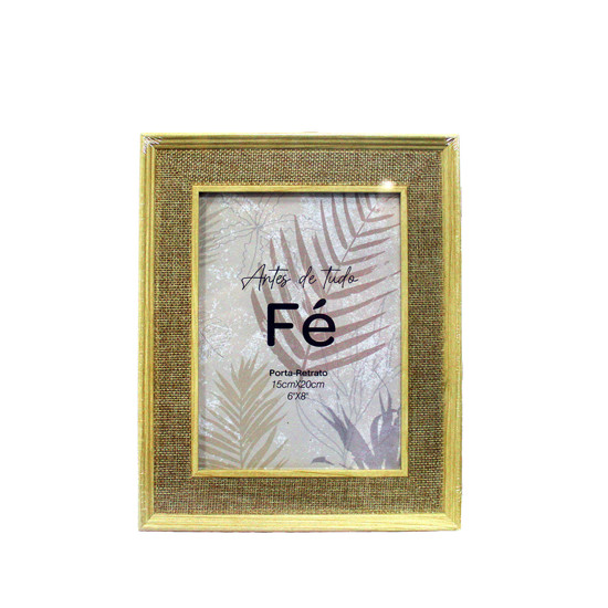 Imagem PORTA-RETRATO DECORATIVO EM MADEIRA BEGE 15X20CM - DCARTE