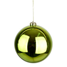 Imagem de BOLA NATALINA VERDE MENTA METALIZADA DE PLÁSTICO 20CM - GRILLO - Grillo Ltda