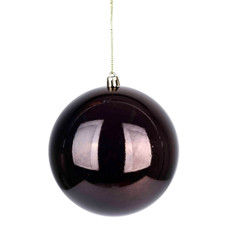 Imagem de BOLA NATALINA OCRE METALIZADA DE PLÁSTICO 12CM - GRILLO - Grillo Ltda