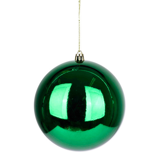 Imagem BOLA NATALINA VERDE METALIZADA DE PLÁSTICO 15CM - GRILLO