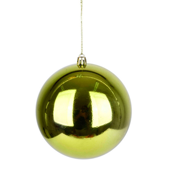 Imagem BOLA NATALINA VERDE MENTA METALIZADA DE PLÁSTICO 12CM - GRILLO