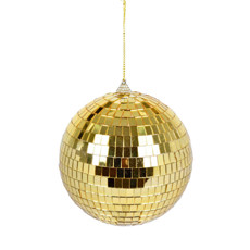 Imagem de BOLA DE NATAL DECORADA DOURADA ESPELHADA DE PVC 15CM - GRILLO - Grillo Ltda