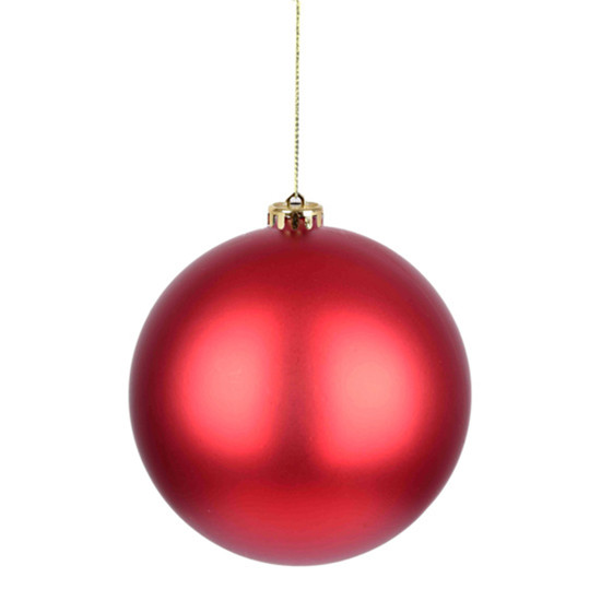 Imagem BOLA NATALINA VERMELHA FOSCA 12CM DE PLÁSTICO - GRILLO