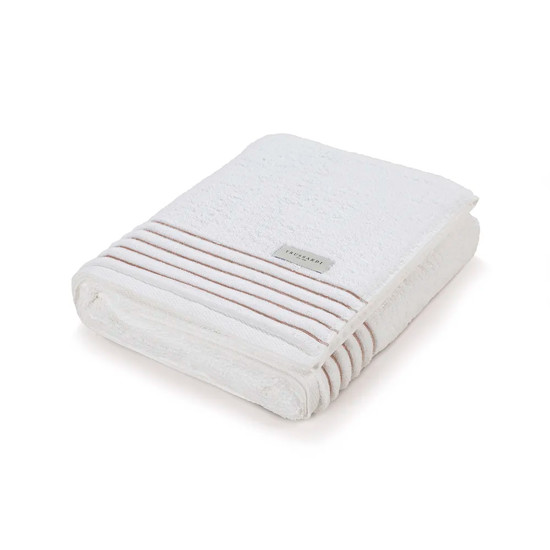 Imagem TOALHA DE ROSTO PALLADIO BRANCO E LEGNO DE ALGODÃO 48X80CM - TRUSSARDI