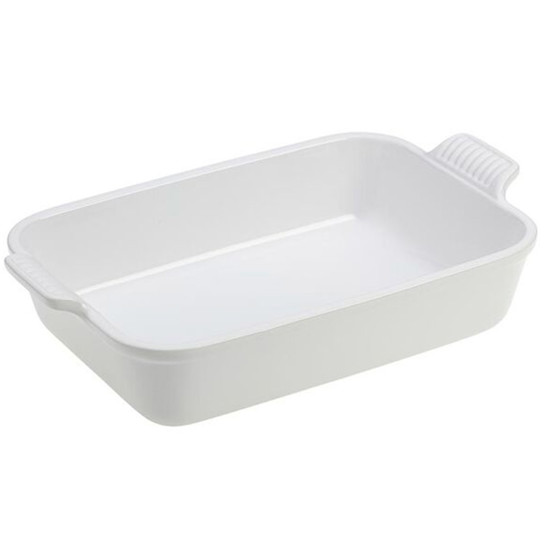 Imagem TRAVESSA RETANGULAR HERITAGE WHITE DE CERÂMICA 9X33X20CM - LE CREUSET