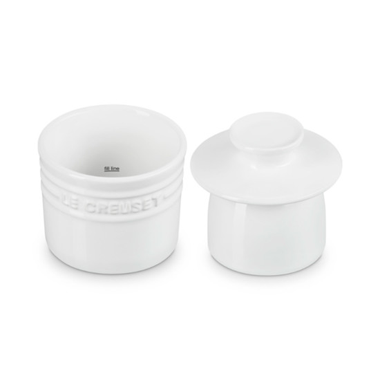 Imagem POTE DE MANTEIGA DE CERÂMICA BRANCO 11X10X10CM - LE CREUSET