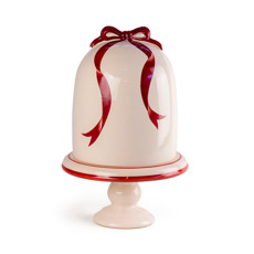 Imagem de PORTA PANETONE DE CERÂMICA COM LAÇO CHARLOTTE CEREJA - CERÂMICA LUIZ SALVADOR - São Lourenco Comercio E Decoracao Eireli