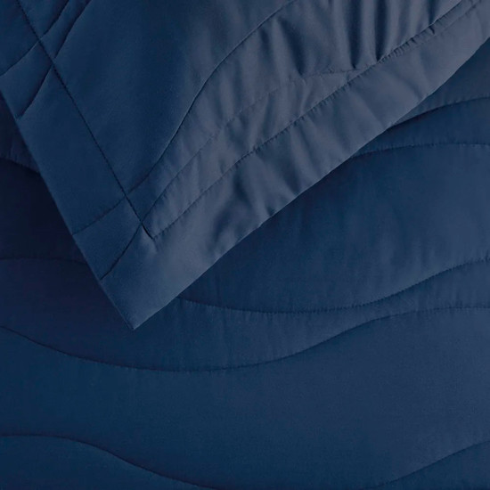 Imagem JOGO DE PORTA-TRAVESSEIRO NOVARA AZUL SICILIANO DE ALGODÃO 2 PEÇAS - TRUSSARDI