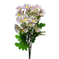 Imagem de BUQUÊ DECORATIVO DE AMOR PERFEITO LAVANDA DE PLÁSTICO MOLDÁVEL 30X12CM - GRILLO - Grillo Ltda