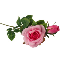 Imagem de HASTE DE ROSA DIAMANTE ROSA DECORATIVA DE PLÁSTICO 60X10CM - GRILLO - Grillo Ltda