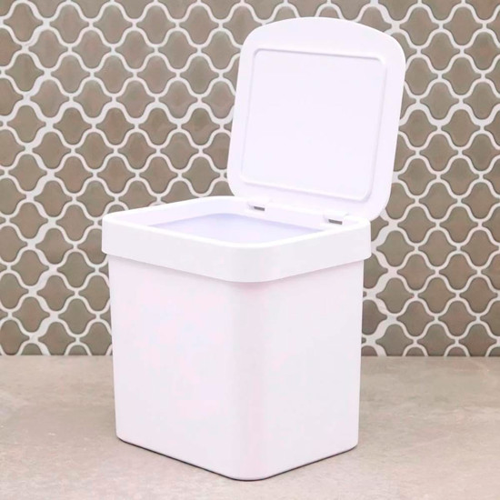 Imagem LIXEIRA BRANCA PARA PIA DA COZINHA 4,7L LINHA TRIUM 20,5X20,3X16,8CM - OU