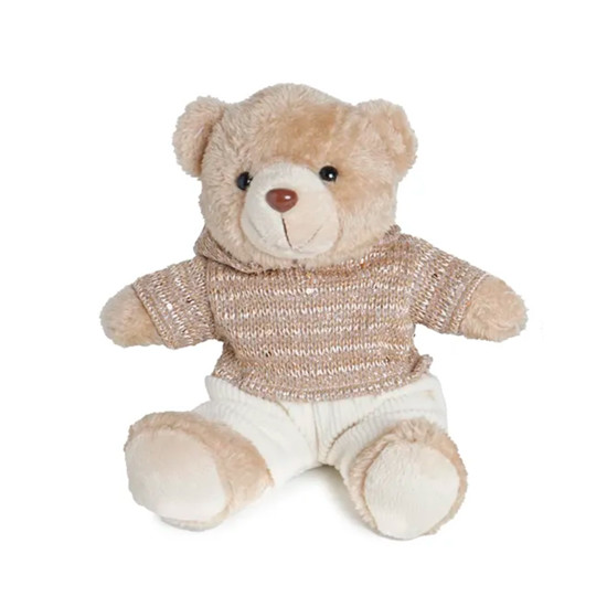 Imagem URSO DE PELÚCIA DECORATIVO MARROM DE POLIÉSTER 21X22X15CM - CROMUS