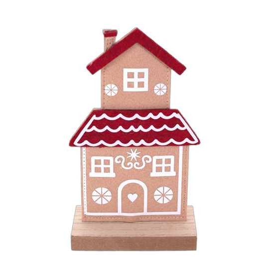 Imagem HANDMADE CASA GINGER DE MDF E TNT 20X11CM - TUUT
