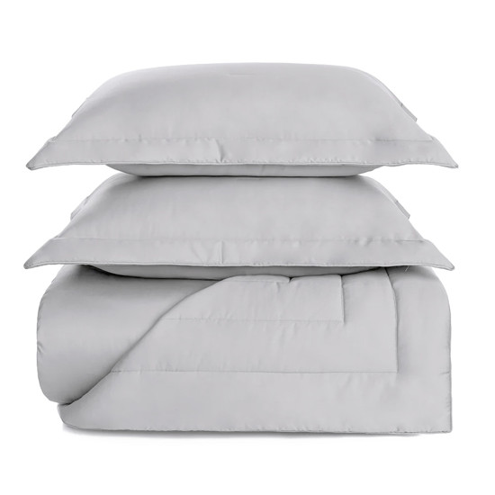 Imagem COLCHA COM PORTA TRAVESSEIROS KING 300 FIOS 100% ALGODÃO DANTE MARMO - TRUSSARDI