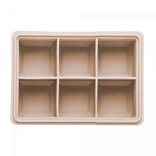 Imagem FORMA BEGE DE SILICONE PARA GELO 6 CUBOS 5,5X16,5X13CM - LYOR
