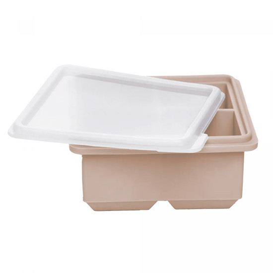 Imagem FORMA BEGE DE SILICONE PARA GELO 6 CUBOS 5,5X16,5X13CM - LYOR